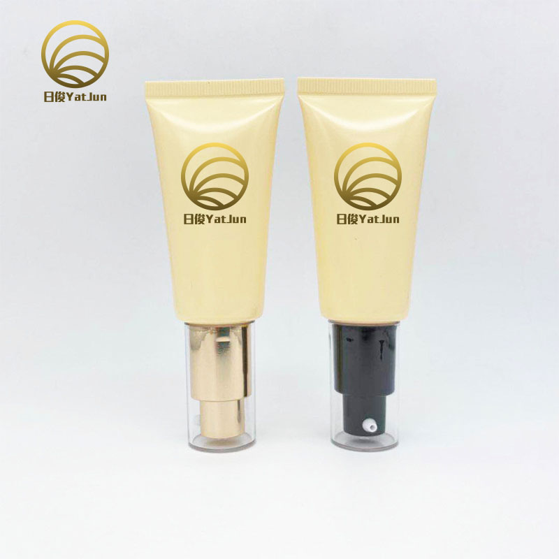 Cosmetic Plastic Packaging Skincare Container Liquid Foundation Soft Tube With  Airless Pump 